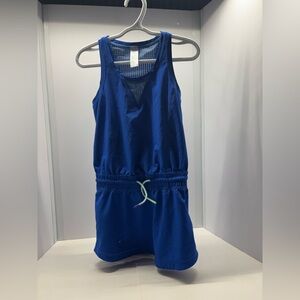 Ivivva by Lululemon "Studio All Day" dress in blue.